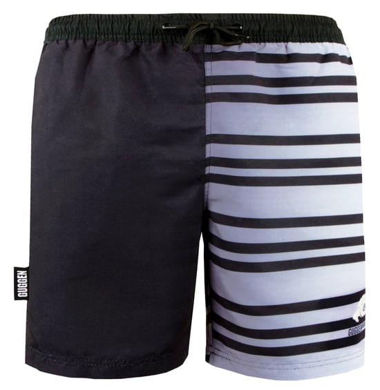Zwemshort voor Heren met Patroonstrepen Wit Zwart - Image 2