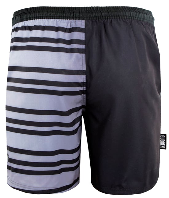 Zwemshort voor Heren met Patroonstrepen Wit Zwart - Image 3