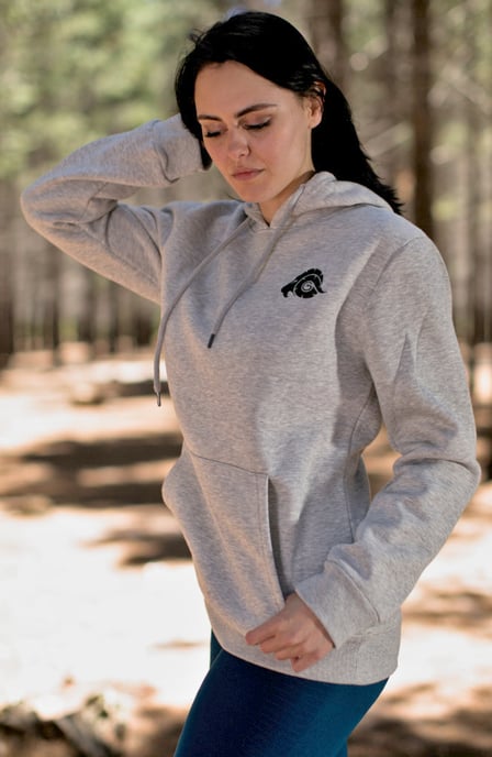 Dames Hoodie Fleece Hoodie Lange Mouw Grijs - Image 2
