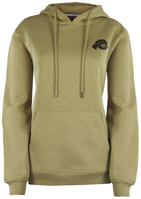 Dames Hoodie Fleece Hoodie Lange Mouw Olijfgroen - Image 1
