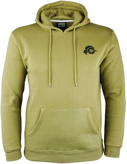 Heren Wandelhoodie Fleece Hoodie Outdoor met Logo Olijfgroen - Image 2