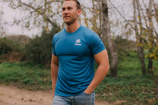 Heren Fitness Functioneel T-shirt Sport Outdoor Blauw - Image 4