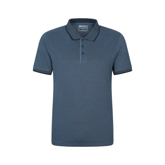 Mountain Warehouse Heren Dawnay Textured Pique Poloshirt (Donkerblauw) - Image 1