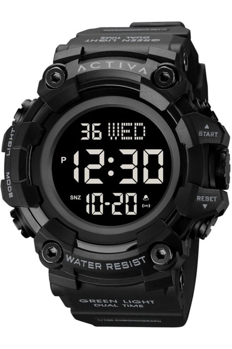 Activa X Invicta Digital ACW1968-003 Heren Horloge - Quartz Uurwerk - Plastic met zwarte Wijzerplaat - 56mm - Image 1
