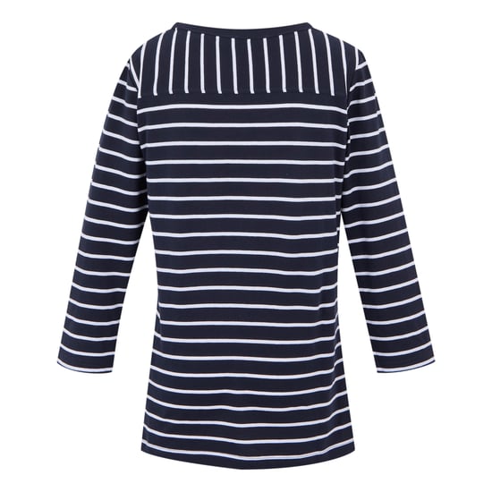 Regatta Dames/Dames Baylette II Gestreept T-shirt (Marine, Wit) - Image 2