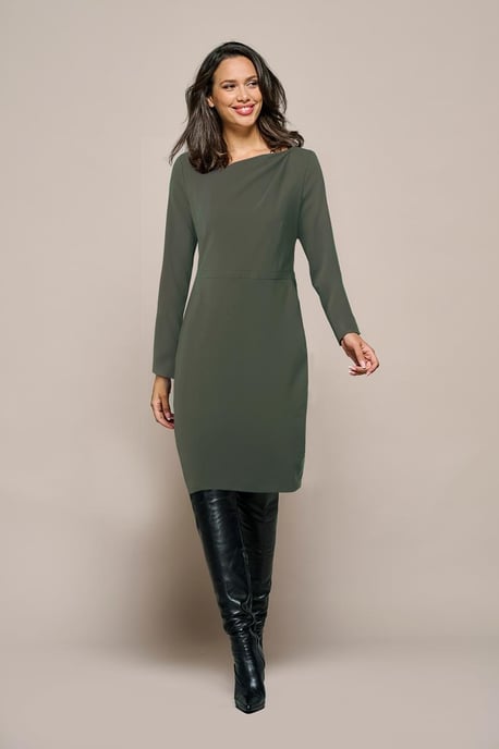 Novelle Jurk Olijfgroen - Image 1