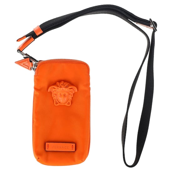 Versace La Medusa Mini Bag in Orange Nylon - Image 1