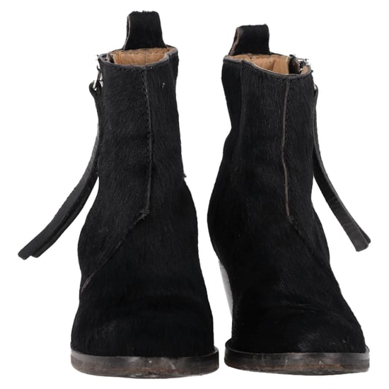 Acne Studios Rits Enkelboots in Zwart Ponyhaar - Image 2