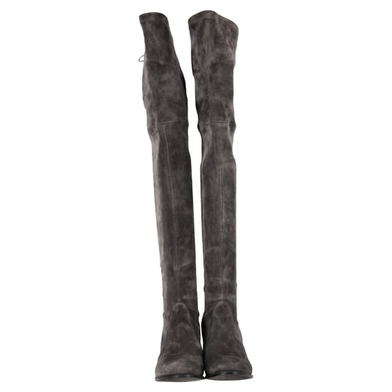 Stuart Weitzman Genna Over The Knee Laarzen in Grijs Suède - Image 4