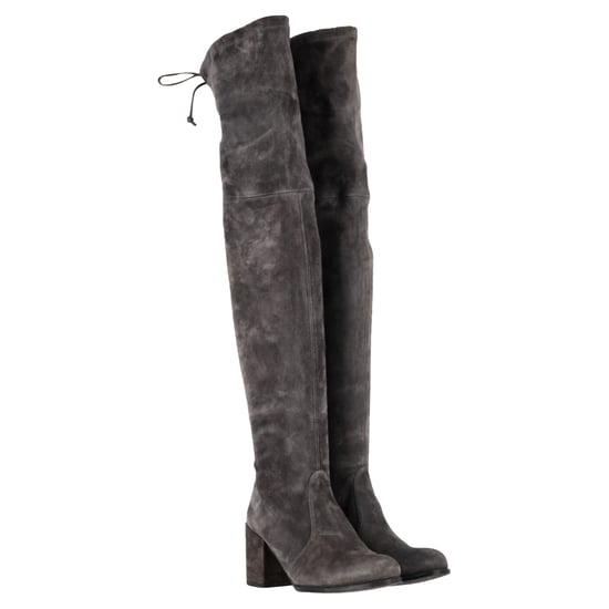 Stuart Weitzman Genna Over The Knee Laarzen in Grijs Suède - Image 5