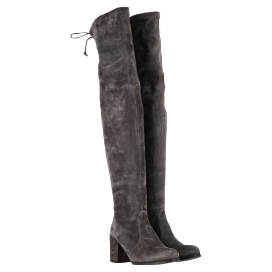 Stuart Weitzman Genna Over The Knee Laarzen in Grijs Suède - Image 6