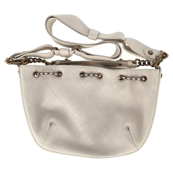 Chanel CC Paris-Rome Shoulder Bag in White Leather - Image 4
