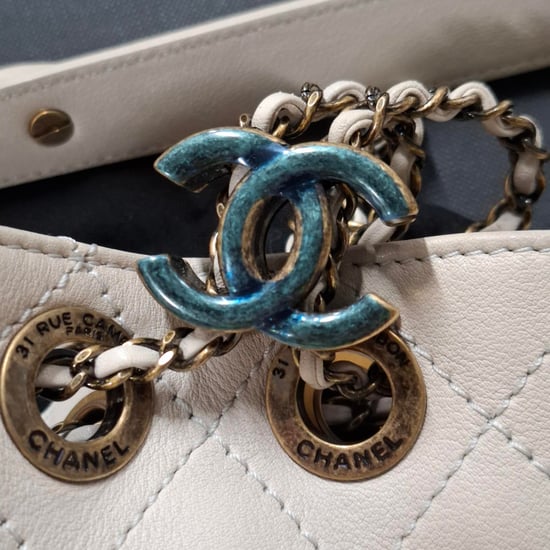 Chanel CC Paris-Rome Shoulder Bag in White Leather - Image 5
