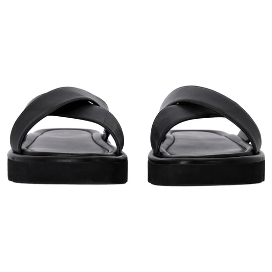 Stuart Weitzman Elodie Slide Sandals in Black Leather - Image 3