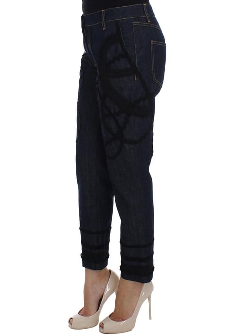Dolce & Gabbana Dames Blauwe Denim Katoen CAPRI Torero Jeans - Image 1