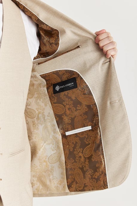 Beige lichtgewicht zomerblazer met één rij knopen voor heren - Image 5