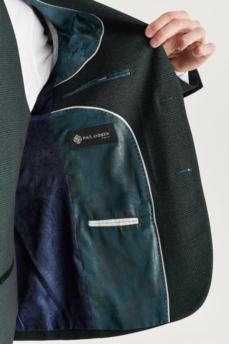 Heren Groen Pak Blazer Prince of Wales Formele Blazer - Image 5