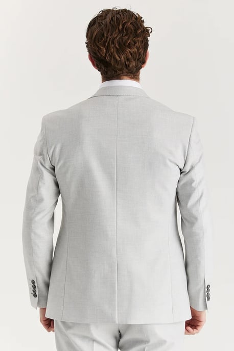 Zilveren lichtgewicht zomerblazer met één rij knopen voor heren - Image 3
