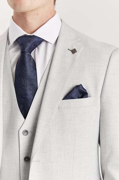 Zilveren lichtgewicht zomerblazer met één rij knopen voor heren - Image 5