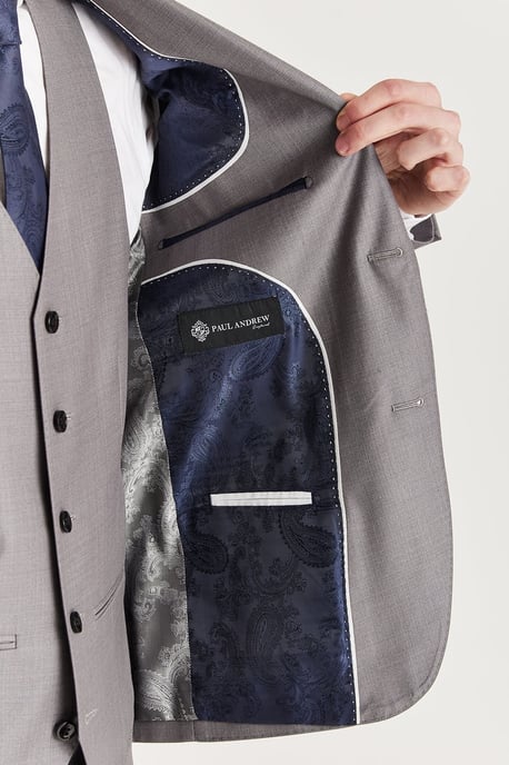 Heren grijs maatpak blazer formeel jasje - Image 4