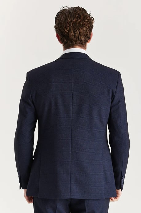 Marineblauwe herenblazer Prince of Wales formele blazer - Image 3