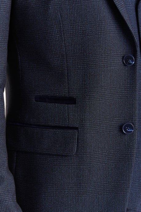 Marineblauwe herenblazer Prince of Wales formele blazer - Image 4