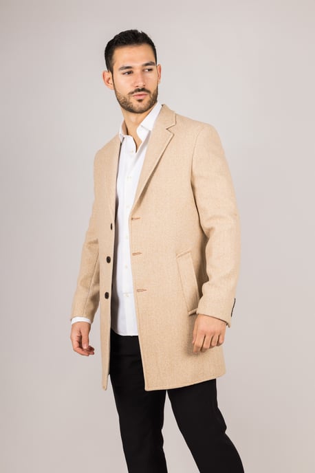 Herenjas met reverskraag en beige wolmix - Image 3
