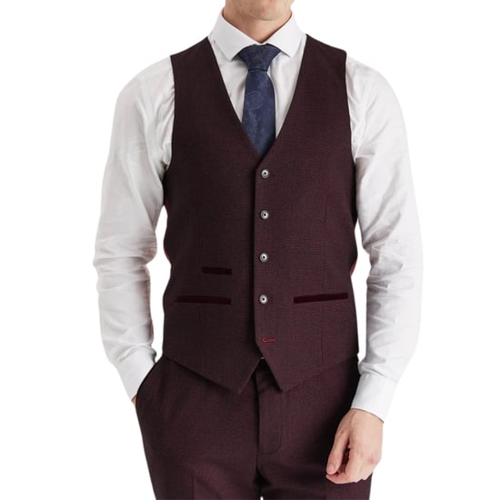Heren wijnpakvest Prince of Wales formeel vest - Image 2