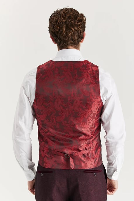 Heren wijnpakvest Prince of Wales formeel vest - Image 3