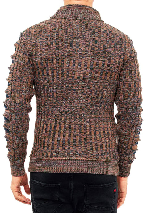 1/2 Rits Chunky Trui met Hoge Hals - Image 4