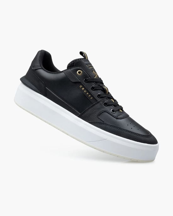 Cruyff Endorsed Tennis Heren Sneakers Van Leer In Het Zwart - Image 3