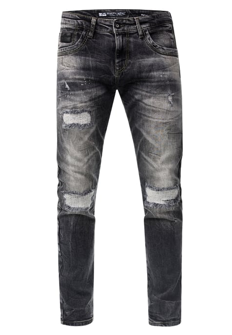 Jeansbroek "YAMATO" slim fit streetwear katoen stretch - Image 1