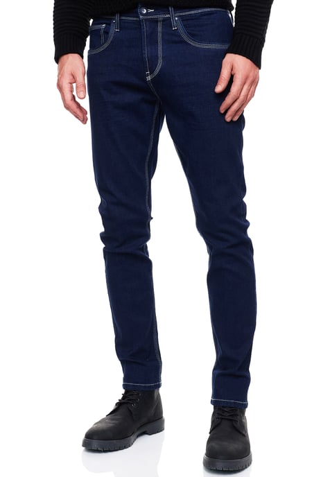 Donkerblauwe jeansbroek "MELVIN" slim fit katoen-stretch - Image 5