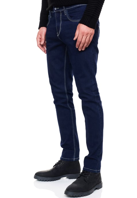 Donkerblauwe jeansbroek "MELVIN" slim fit katoen-stretch - Image 6