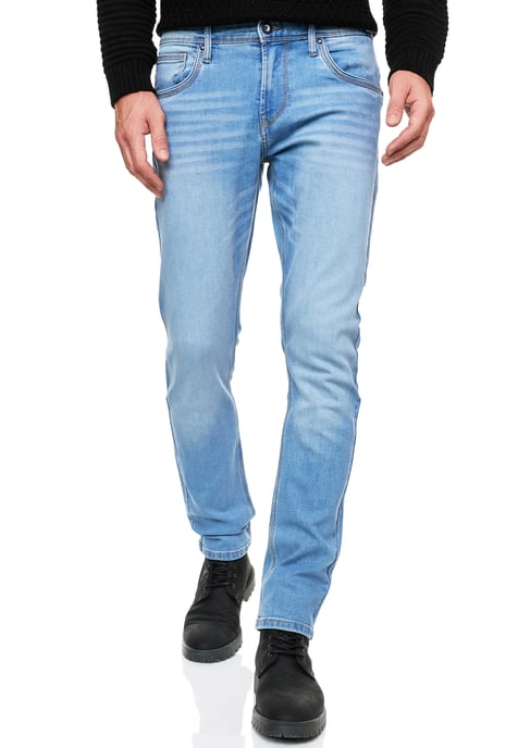 Lichtblauwe gebruikte jeansbroek "MELVIN" Slim Fit katoen-stretch - Image 4