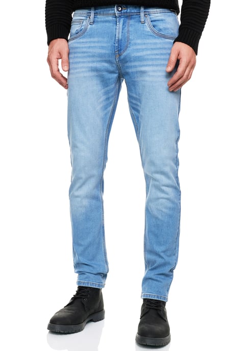 Lichtblauwe gebruikte jeansbroek "MELVIN" Slim Fit katoen-stretch - Image 5