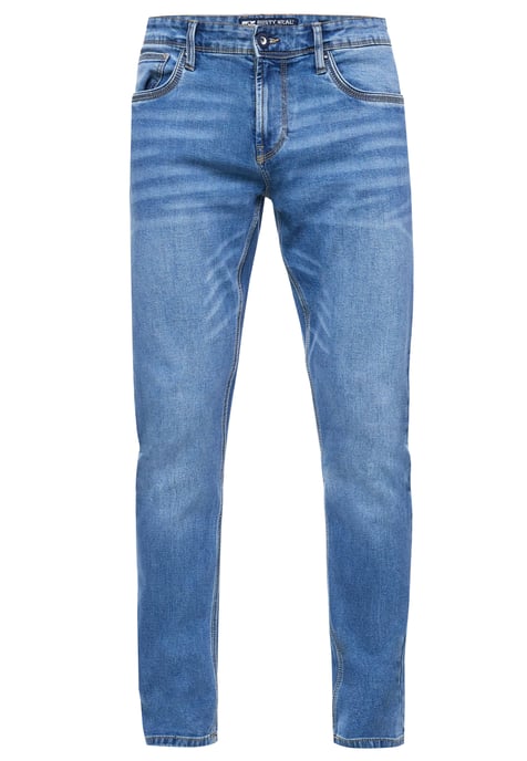 Blauwe used jeans broek "MELVIN" slim fit katoen stretch - Image 1