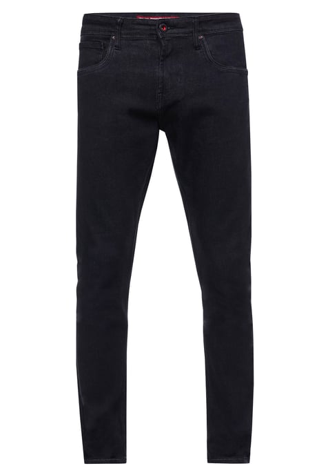 Zwarte denim jeansbroek "MELVIN" slim fit katoen-stretch - Image 1