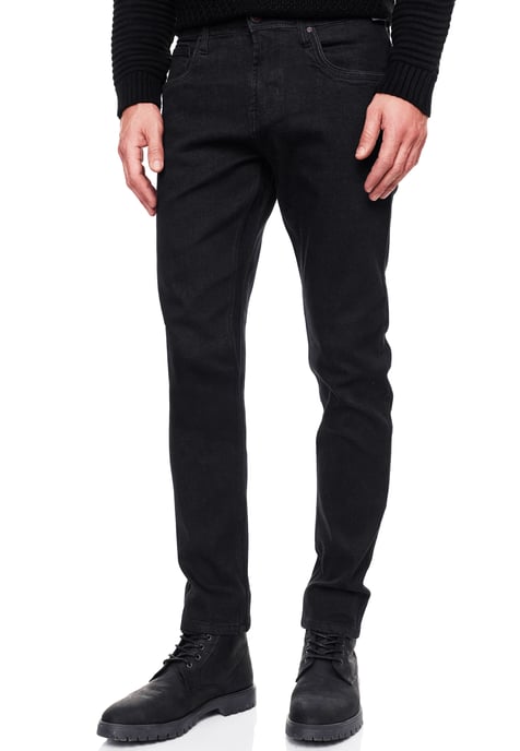 Zwarte denim jeansbroek "MELVIN" slim fit katoen-stretch - Image 5
