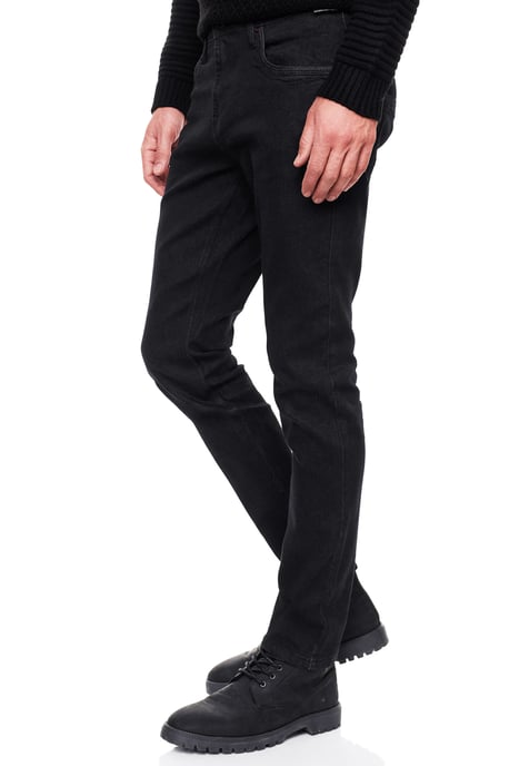 Zwarte denim jeansbroek "MELVIN" slim fit katoen-stretch - Image 6