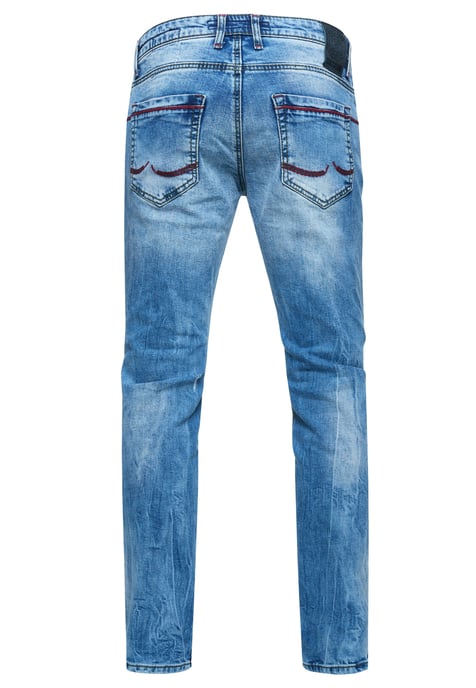 Jeansbroek "MINO" slim fit stretch destroyed broek - Image 2