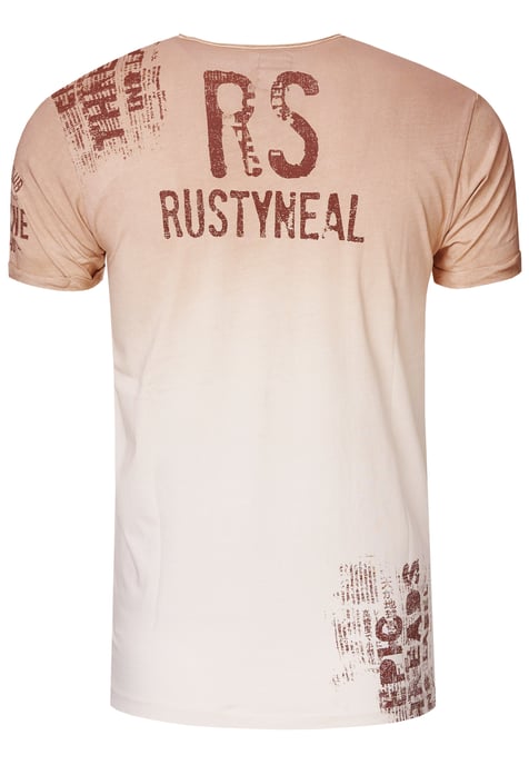 T-shirt met gradiënt en prints wassen - Image 2