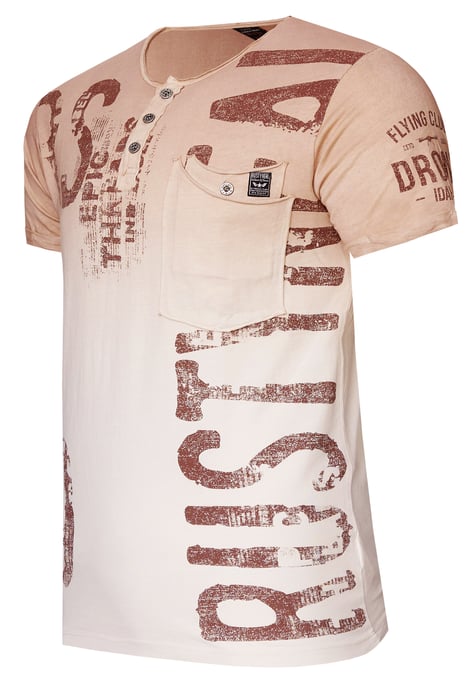 T-shirt met gradiënt en prints wassen - Image 3