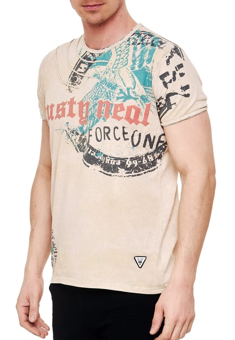gewassen T-shirt met adelaarprint - Image 4