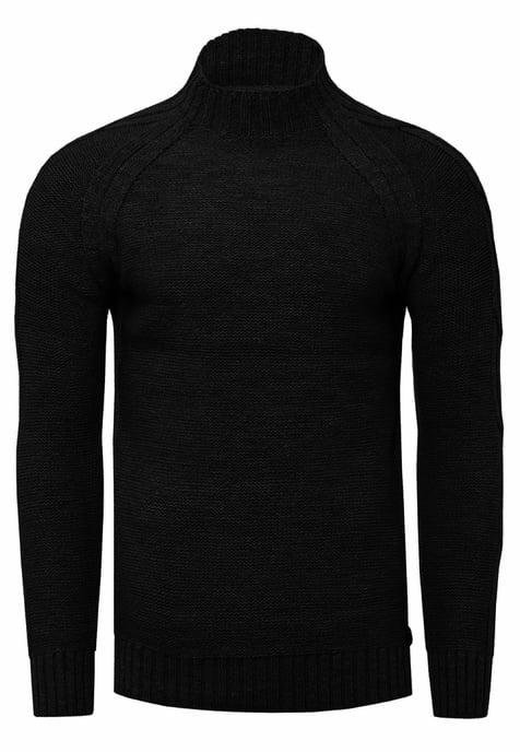 Chunky effen kleur trui met hoge kraag - Image 1