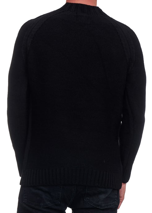 Chunky effen kleur trui met hoge kraag - Image 4