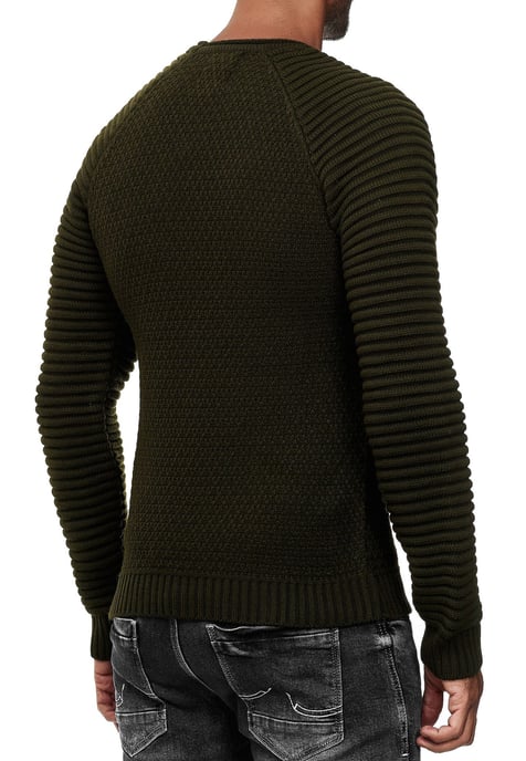 Zware biker Chunky trui met ronde hals - Image 4