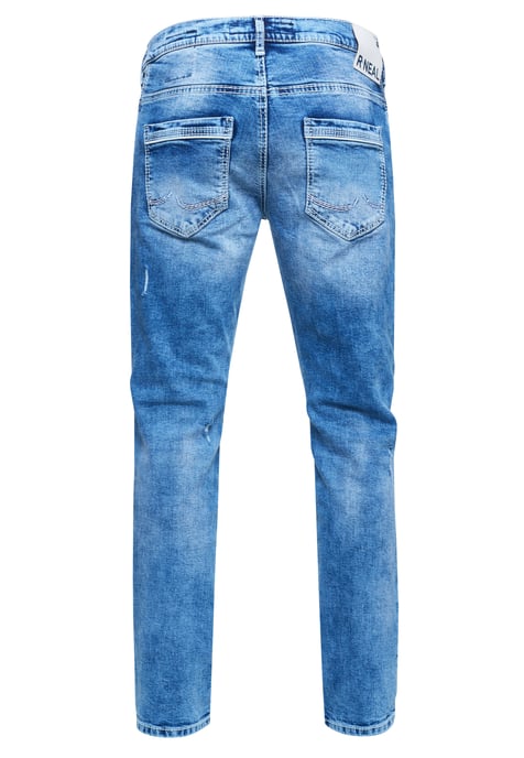 Jeansbroek "NISHO" straight fit biker katoen stretch - Image 2