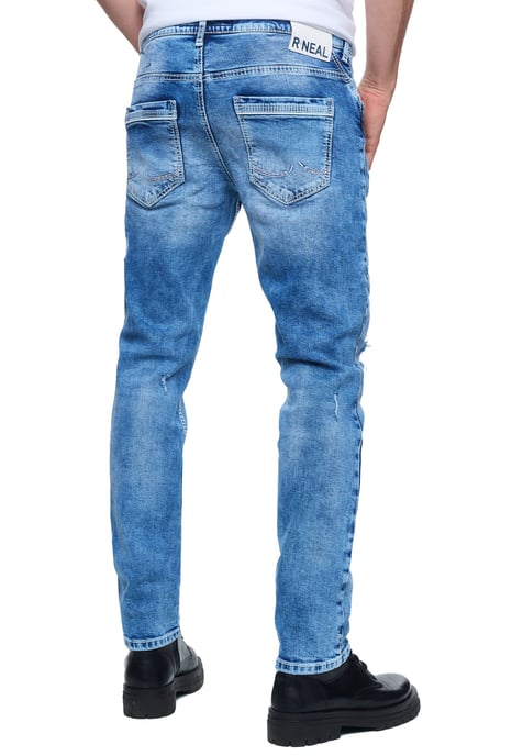 Jeansbroek "NISHO" straight fit biker katoen stretch - Image 5