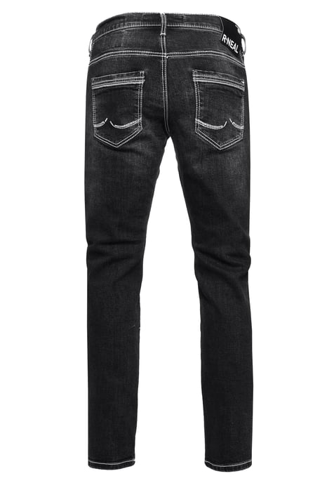 Jeansbroek "NISHO" straight fit biker katoen stretch - Image 2